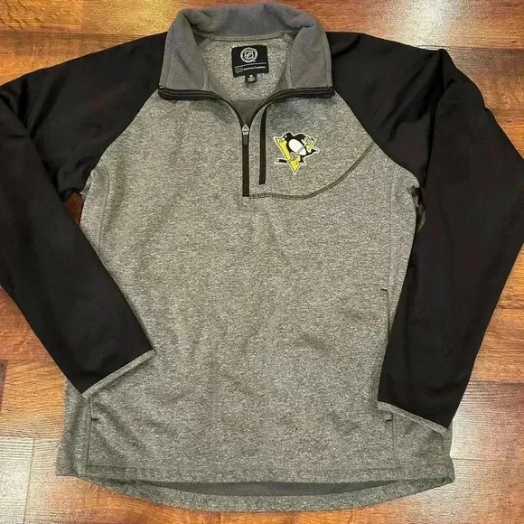 Men's Pittsburgh Penguins G-III Sports by Carl Banks Black 1/4 Zip size M - Picture 1 of 7